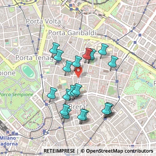 Mappa Via San Marco, 20121 Milano MI, Italia (0.4405)