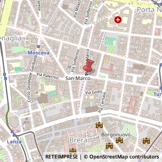 Mappa Via Montebello,  14, 20121 Milano, Milano (Lombardia)