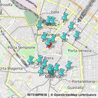 Mappa Via San Marco, 20121 Milano MI, Italia (0.9715)