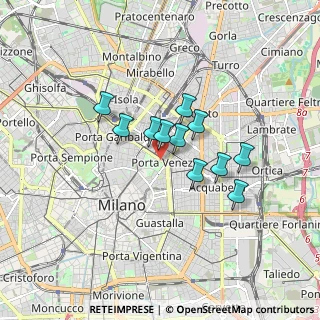 Mappa Bastioni di Porta Venezia, 20124 Milano MI, Italia (1.23091)