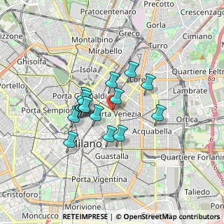 Mappa Bastioni di Porta Venezia, 20124 Milano MI, Italia (1.26625)