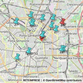 Mappa Bastioni di Porta Venezia, 20124 Milano MI, Italia (2.03625)