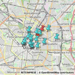 Mappa Bastioni di Porta Venezia, 20124 Milano MI, Italia (1.26706)