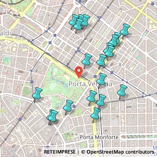 Mappa Bastioni di Porta Venezia, 20124 Milano MI, Italia (0.5605)