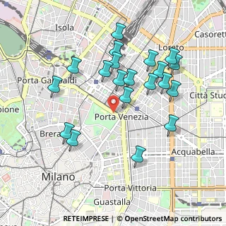 Mappa Bastioni di Porta Venezia, 20124 Milano MI, Italia (0.94)