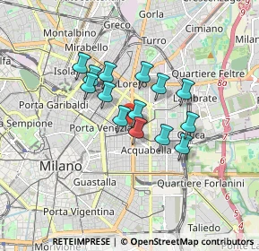 Mappa Via Francesco Hayez, 20129 Milano MI, Italia (1.22643)