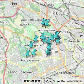 Mappa Piazza Axum, 20153 Milano MI, Italia (1.26789)