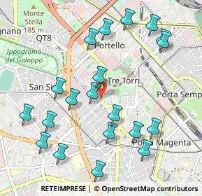Mappa Via Monte Leone, 20149 Milano MI, Italia (1.1325)
