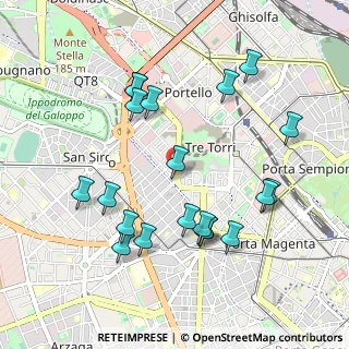 Mappa Via Monte Leone, 20149 Milano MI, Italia (1.0225)