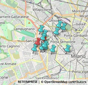Mappa Via Monte Leone, 20149 Milano MI, Italia (1.07308)