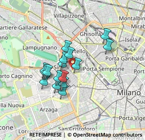 Mappa Via Monte Leone, 20149 Milano MI, Italia (1.28938)