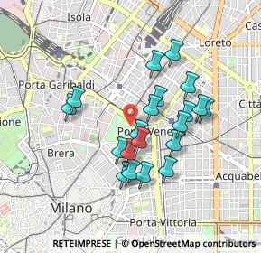 Mappa Porta Venezia, 20121 Milano MI, Italia (0.7625)