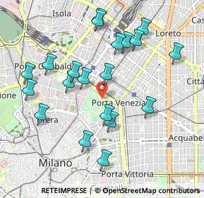 Mappa Porta Venezia, 20121 Milano MI, Italia (1.0125)