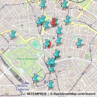 Mappa Via Luigi Albertini, 20121 Milano MI, Italia (0.533)