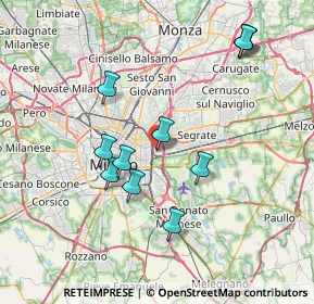Mappa Via Leonardo Bistolfi, 20134 Milano MI, Italia (7.35455)
