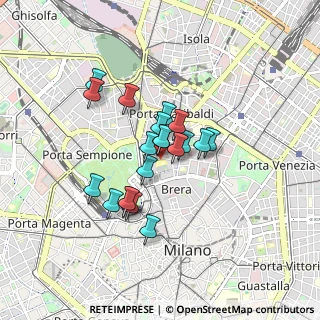 Mappa Via Palermo, 20121 Milano MI, Italia (0.624)