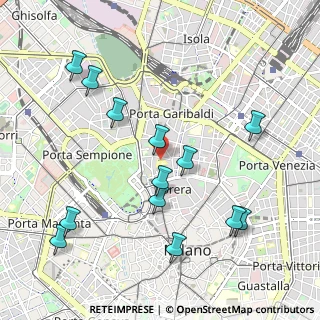 Mappa Via Palermo, 20121 Milano MI, Italia (1.11)