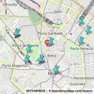Mappa Via Palermo, 20121 Milano MI, Italia (1.24917)
