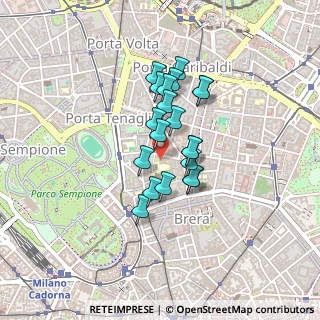 Mappa Via Palermo, 20121 Milano MI, Italia (0.3025)