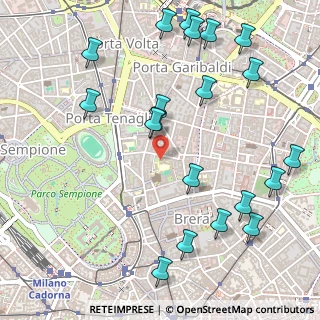 Mappa Via Palermo, 20121 Milano MI, Italia (0.6385)