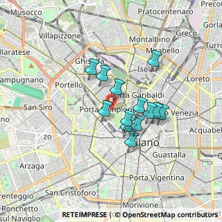 Mappa Viale Cervantes Michele, 20121 Milano MI, Italia (1.28923)
