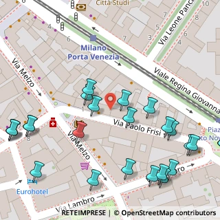 Mappa Via Paolo Frisi, 20129 Milano MI, Italia (0.07692)