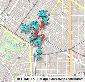 Mappa Via Paolo Frisi, 20129 Milano MI, Italia (0.3285)