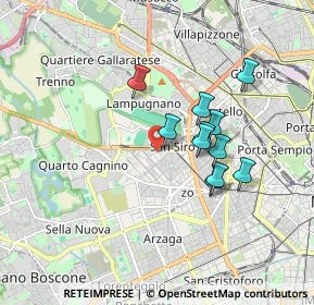 Mappa Via Bernardo Zamagna, 20100 Milano MI, Italia (1.43273)