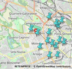 Mappa Via Bernardo Zamagna, 20100 Milano MI, Italia (2.11267)