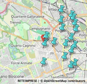 Mappa Via Bernardo Zamagna, 20100 Milano MI, Italia (2.30389)