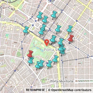 Mappa Bastioni di Porta Venezia, 20121 Milano MI, Italia (0.445)