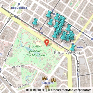 Mappa Bastioni di Porta Venezia, 20121 Milano MI, Italia (0.2325)