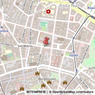 Mappa Via Montebello,  23, 20121 Milano, Milano (Lombardia)