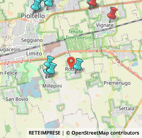 Mappa Via P. Nenni, 20053 Rodano MI, Italia (2.885)