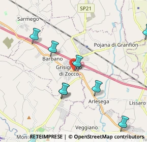 Mappa Via A. Rossi, 36040 Grisignano di Zocco VI, Italia (3.01167)