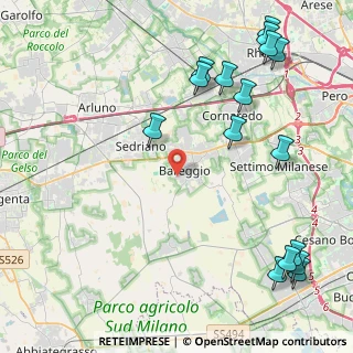 Mappa Via Federico Vassallo, 20010 Bareggio MI, Italia (5.75188)