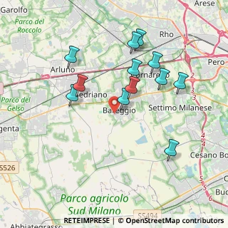 Mappa Via Federico Vassallo, 20010 Bareggio MI, Italia (3.66583)