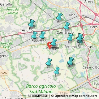Mappa Via Federico Vassallo, 20010 Bareggio MI, Italia (4.018)
