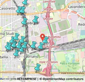 Mappa Via Pitteri, 20134 Milano MI, Italia (1.2305)