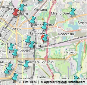 Mappa Via Pitteri, 20134 Milano MI, Italia (3.09579)