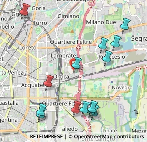 Mappa Via Pitteri, 20134 Milano MI, Italia (2.42714)