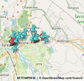 Mappa Burolo, 10015 Ivrea TO, Italia (1.8445)