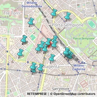 Mappa Via Torquato Tasso, 20123 Milano MI, Italia (0.4435)