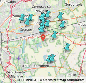 Mappa Via Papa Giovanni, 20053 Rodano MI, Italia (3.43167)