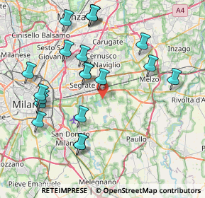 Mappa Via Papa Giovanni, 20053 Rodano MI, Italia (8.6025)