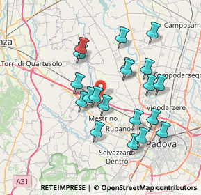 Mappa Via Venezia, 35035 Mestrino PD, Italia (6.7375)