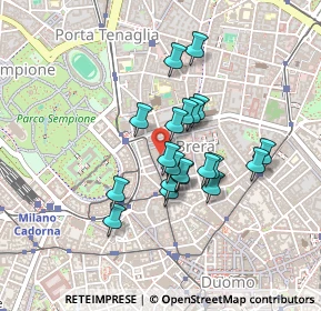 Mappa Via S. Carpoforo, 20121 Milano MI, Italia (0.3315)