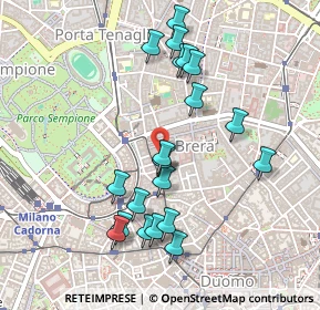 Mappa Via S. Carpoforo, 20121 Milano MI, Italia (0.4775)