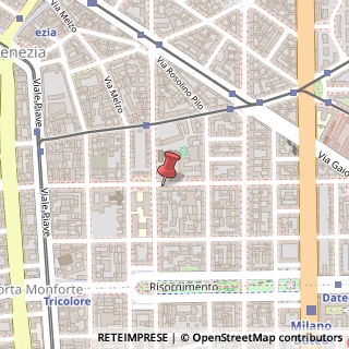Mappa Via Gustavo Modena, 3, 20129 Milano, Milano (Lombardia)