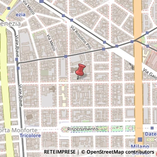 Mappa Via Gustavo Modena, 3/A, 20129 Milano, Milano (Lombardia)
